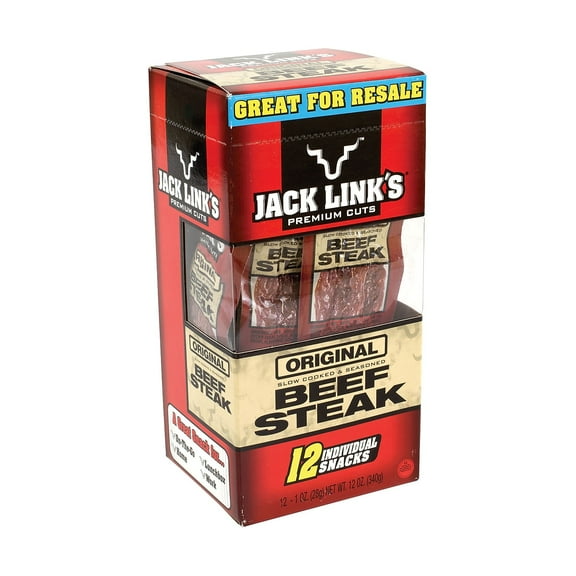 Jack Link's Original Beef Steaks, 1 Oz, 12 Ct