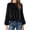 Black women's long sleeve crop top a1, variant on Women's Long Sleeve Crop Top Round Neck Pleated Blouse Elegant Casual Basic Solid Vacation Fashion Tops, Orange L
