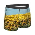 thumbnail image 3 of Fotbe Blooming Sunflower Field Men’s Total Support Pouch Boxer Briefs, X-Temp Cooling, Moisture-Wicking Underwear, Regular, Long-leg and Trunk-Small, 3 of 9