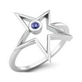 thumbnail image 2 of 0.03 Ctw Round Tanzanite Open Star Ring 925 Sterling Silver Solitaire Valentines Day Gifts Ring, 2 of 4
