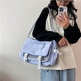 thumbnail image 2 of Harajuku Style Student Messenger Bag Japanese Otaku Style Crossbody Bag Campus Class Casual Large Capacity Shoulder Bag, 2 of 6