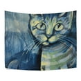 thumbnail image 2 of Pintura Gatito Azul ABPHQTO Tapiz Decoración 150x200 cm, 2 of 4