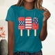 thumbnail image 2 of Blusa informal de manga corta con cuello redondo y estampado suelto de verano para mujer con estilo OAVQHLG3B Store  lin121212, 2 of 4