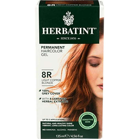HERBATINT Couleur de Cheveux Naturels HERBATINT Permanente Blonde Cuivre Clair (8R) 4 OZ