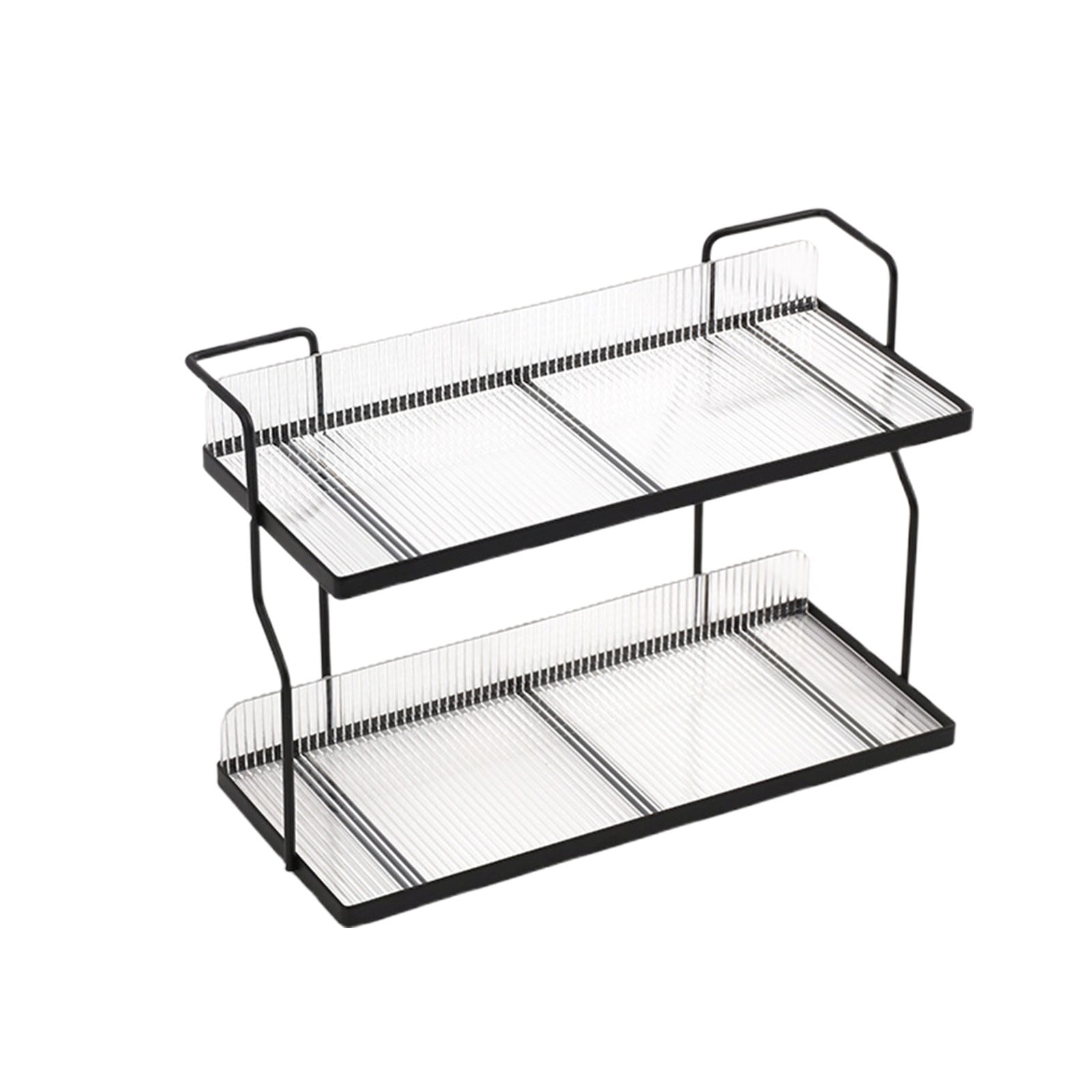 1-Set 2-Tier- Versatile Kitchen Cabinet Organizers And Storage, Bathroom Small Clear Acrylic Under Sink Organizers And Storage, Coffee, Kitchen, Spice, Medicine Bottle Organizer