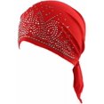 thumbnail image 1 of Qhome Womens Rhinestone Head Scarf Head Wrap Chemo Cap Spandex Bandana Du Rag, 1 of 7