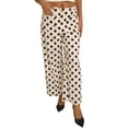 thumbnail image 5 of Women's White Polka Dot Loose Pants – Chic Casual Style for Office & Daily Wear, XL, 5 of 5