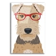 thumbnail image 1 of Epic Art 'Airedale Terrier Wearing Hipster Glasses' by Olga and Alexey Drozdov, Acrylic Glass Wall Art, 16"x24", 1 of 8