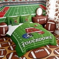 thumbnail image 2 of Erosebridal Football Letter A Touchdown Twin Bedding Sets, Sport Bedding Comforter Set for Men and Boys, Reversible 7-Piece, 2 of 6