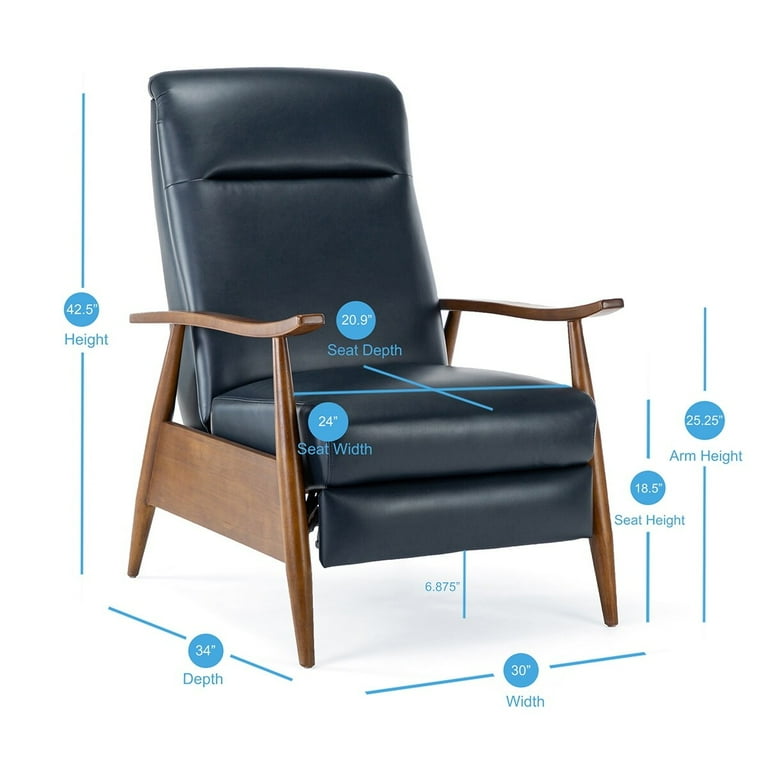 Sienna wood arm push back recliner hotsell