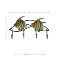 thumbnail image 3 of Tooarts Fish Wall Hook Soporte de pared de hierro de 4 ganchos colgantes decorativos Torni Abanopi Escultura de metal, 3 of 6