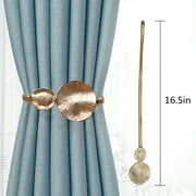 JeashCHAT Curtain Tiebacks Decorative Window Curtain Holdback Buckle Tie Back Holder for Home and Office 1Pc Gold