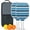 White-3, variant on Pickleball Paddles Set Of 2, Fiberglass Surface, Colorful Geometry Print, 4 Balls & Bag