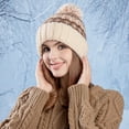 thumbnail image 4 of ZACPNCV Women Knitted Hat Winter Warm Earmuffs Pullover Hat Wool Hat Outdoor Khaki Free Size, 4 of 9