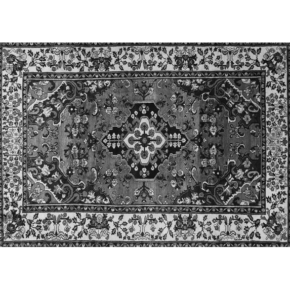 Ahgly Company Indoor Rectangle Persian Gray Traditional Area Rugs, 2' x 3'