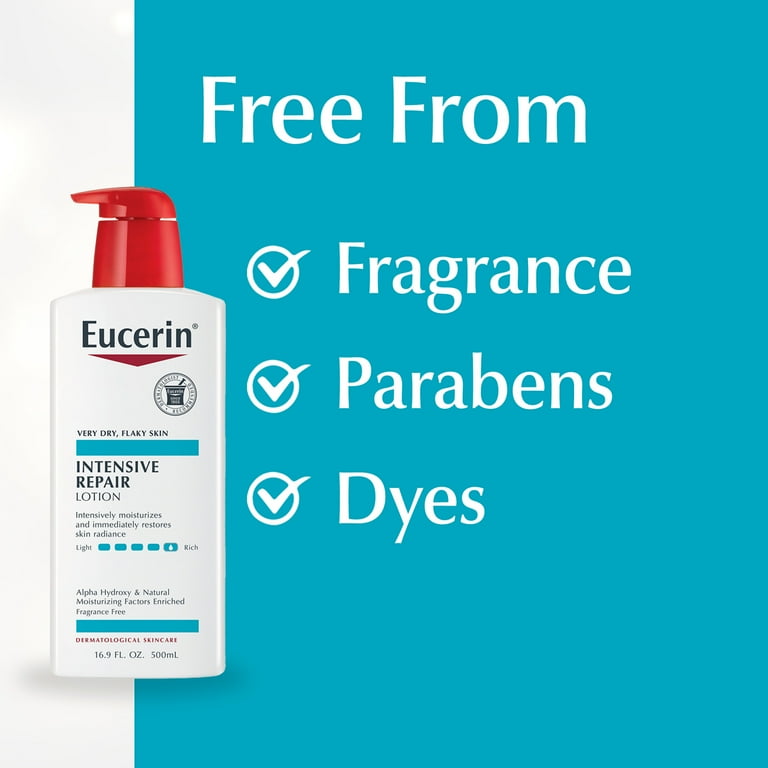 Eucerin Intensive Repair Body Lotion Fragrance Free Body Moisturizer 16.9 fl oz Bottle