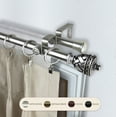 thumbnail image 4 of Thema 13/16" Double Bay Window curtain rod Adjustable 20"-36", 38"-72" - Satin Nickel,(ABay-94-5D), 4 of 4