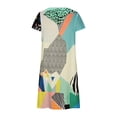 thumbnail image 6 of Summer Savings! Enjoytime Women Casual Loose Boho Mini Dress Short Sleeves Summer Beach Dresses Fashion Flowy Wrap Plus Size Dresses for Curvy Women, 6 of 6