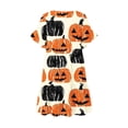thumbnail image 4 of Stamzod Womens Sleep Shirts V-Neck Ruffled Halloween Nightgown Loose Casual Short Sleeve House Dresses for Women with Pockets XXL, 4 of 5