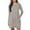 Gray, variant on ibuvkizy Winter Dresses for Women 2025,Womens Midi Dresses Women's Casual Long Sleeved Dress with Pockets Long Sleeved Round Neck Knee Length Dress Khaki,L