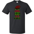 thumbnail image 3 of Inktastic Merry Christmas Elf in Red and Green Plaid T-Shirt, 3 of 5