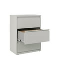 thumbnail image 4 of Hirsh 30 Inch Wide 3 Drawer Metal Lateral File Cabinet for Home and Office, Holds Letter, Legal and A4 Hanging Folders, Gray, 4 of 6
