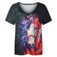 thumbnail image 3 of Pntutb Blusa de manga corta informal con estampado de sol vintage para mujer Pntutb Pntutb-3603, 3 of 9