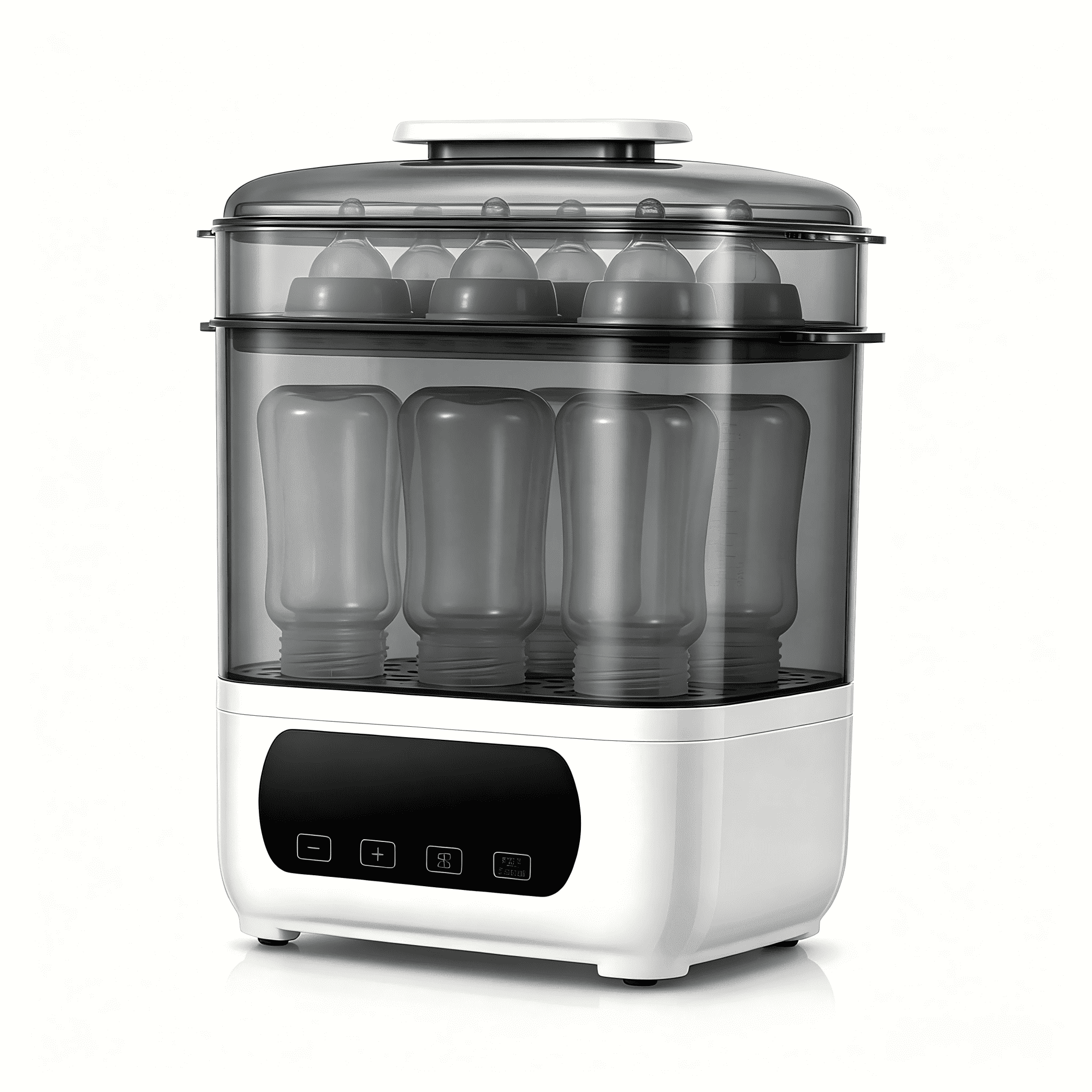 Baby Bottle Steamer, Dryer and Warmer, Steam Cleaning, Hot Air Drying, Digital Timer, Storage Mode