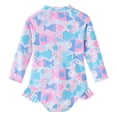 thumbnail image 5 of LRen One Piece Swimming Suit for Girls Long Sleeve Rash Guard Bathing Suits Upf 50+ Sun Protection Casual Summer Beach Swimwear Set, 5 of 5
