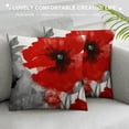 thumbnail image 3 of TIAOTIAOHOU Black Red Flower Pillow Covers Covers Decorative Square Throw Pillow Covers Couple Cushion Cases Home Decor for Sofa Bedroom Car, 3 of 5