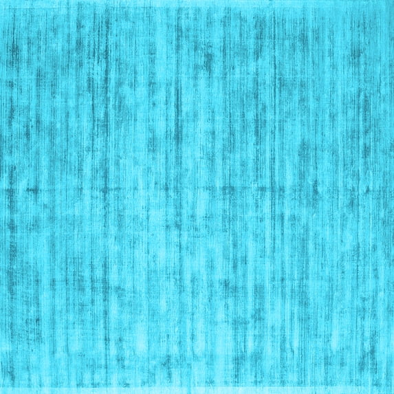 Ahgly Company Indoor Square Abstract Light Blue Contemporary Area Rugs, 4' Square