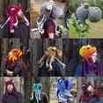 thumbnail image 3 of FNNMNNR TIKTOK Same Paragraph  Unisex Hand Weave Knitted Beanie Hat  Funny Cartoon Octopus Long Tentacle Eyes Keep Warm Hat  Cosplay Hat Party Props, 3 of 4