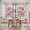 Pink, variant on Pink Orchid Kitchen Curtain for Berdoom Living Room Cafe 72 Inch Length, Spring Floral Flowers Leaves Botanical Tiers Curtains Light Filtering Drapes Rod Pocket Window Treatment 2 Panels 52"Wx72"L