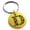 Gold, variant on Stainless Steel Letter D Initial Dotted Monogram Engraved Small Medallion Circle Charm Keychain Keyring