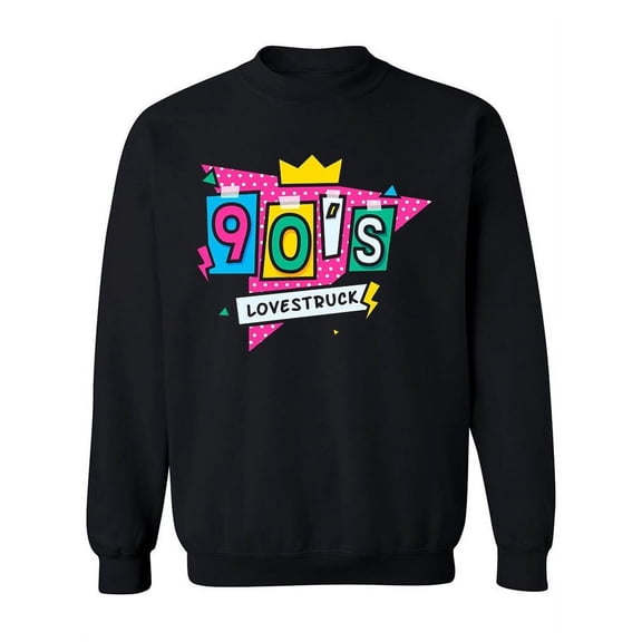 Nineties Lovestruck Sweatshirt Women -Image by Shutterstock, Female XX-Large