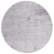 SAFAVIEH Adirondack Johna Abstract Area Rug, Light Grey/Purple, 6' x 6' Round
