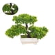 thumbnail image 3 of EeaseMX Plantas simuladas: Pino de saludo de 3 tenedores, planta de plástico en maceta, adornos pequeños (verde), 3 of 8