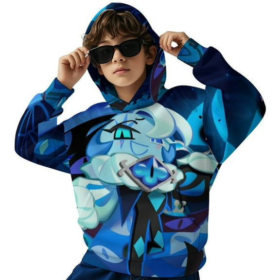 Shadow Milk Cookie Children's Hooded Sweatshirt Graphic Print Long Sleeves Pullover Hoodies Boys Girls