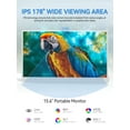 thumbnail image 4 of NEWSOUL 15.6" Portable Monitor for Laptop - 1080P IPS Computer Display, White, 4 of 7