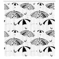 thumbnail image 3 of Ambesonne White Shower Curtain, Ornate Umbrellas, 69"Wx84"L, Black White, 3 of 3