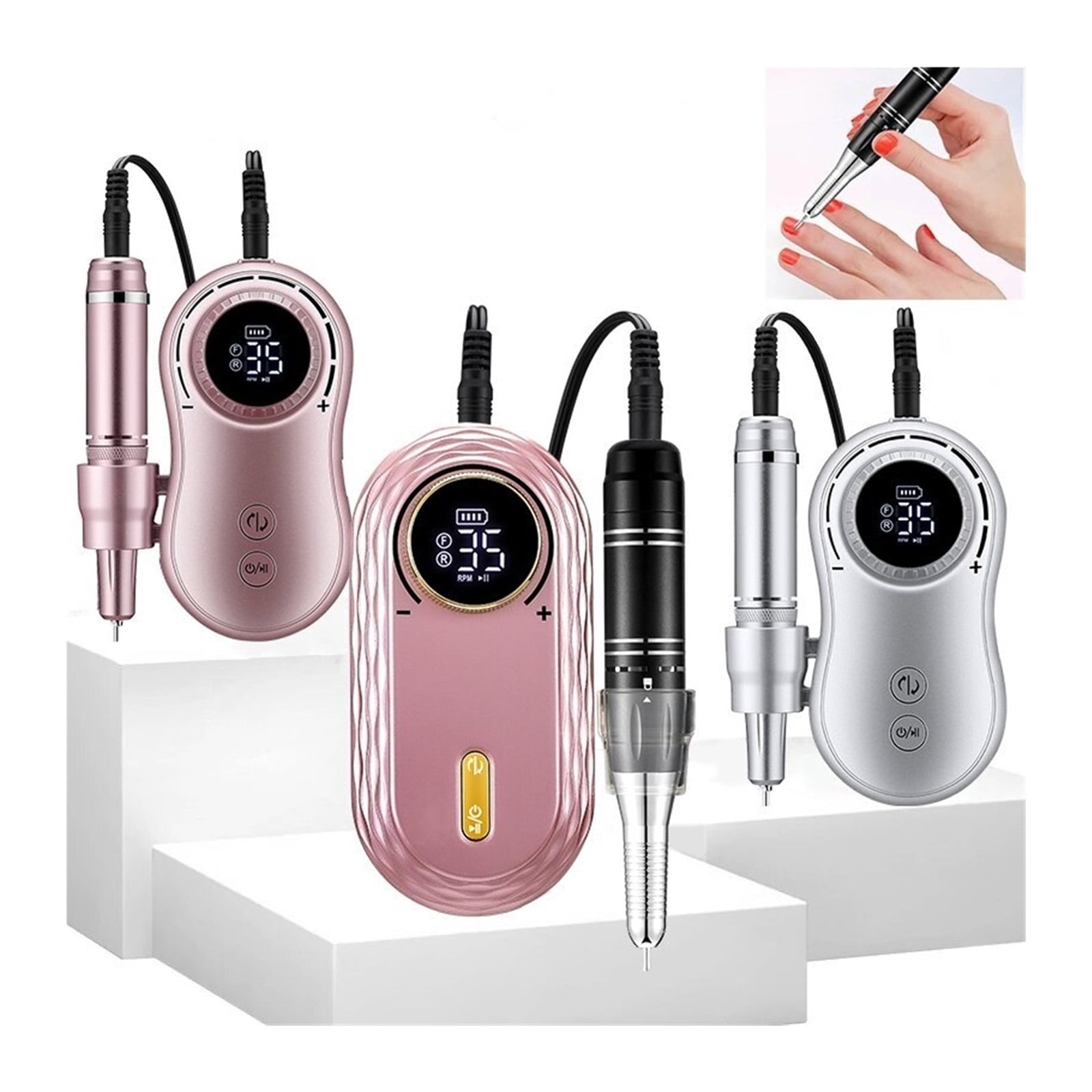 35000RPM Electric Nail Drill Machine,Professional Rechargeable Nail File Nails,Electric Nail File For Acrylic Nails Gel Nails ,Low Noise