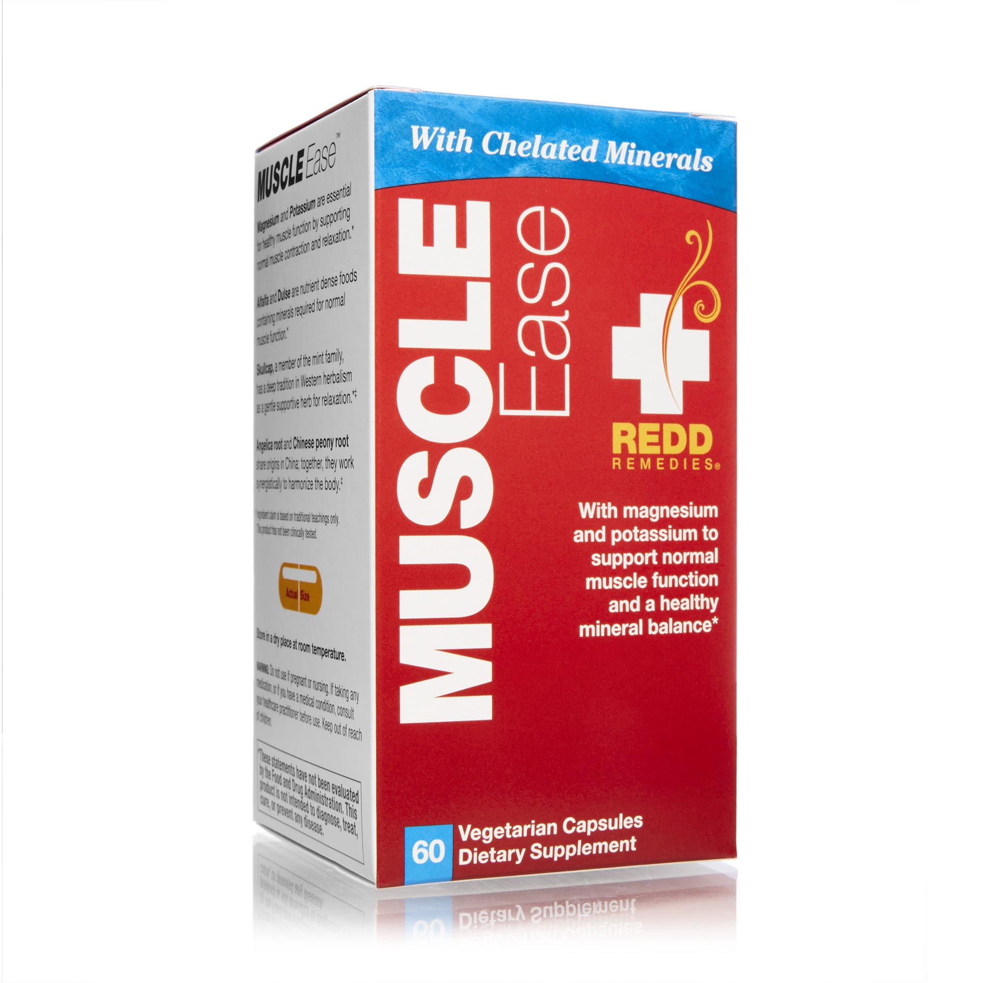 Redd Remedies, Muscle Ease, Relaxing Support with Magnesium and Herbs, 60 Capsules