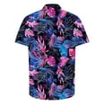thumbnail image 5 of Kilaqueen Men's Hawaiian Shirt Short Sleeve Button Down Lapel Shirt Tropical Floral Beach Vacation Summer Pullover Party Holiday Shirt, 5 of 6