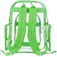 thumbnail image 5 of MGgear Transparent PVC School Backpack with Green Trim, Clear Book Bag, Unisex, 5 of 7