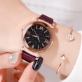 thumbnail image 2 of Reloj de cuarzo informal para mujer con esfera redonda y correa de aleación de moda (púrpura), 2 of 3