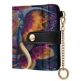 thumbnail image 2 of Small Wallet For Women Bifold Leather Pocket Coin Credit Card Holder With RFID Blocking An Elephant Head, 2 of 6