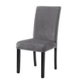 thumbnail image 6 of New Classic Furniture 37.75" Velvet & Wood Dining Chair in Gray (Set of 2), 6 of 6