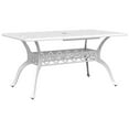 thumbnail image 5 of vidaXL Table de Jardin Blanc 150x90x72 cm Aluminium Moulé, 5 of 5