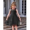 thumbnail image 5 of Arshiner Toddler Sleeveless Formal Shinny Dress Fancy Cute Tulle Glitter Party Holiday Kids Dresses, 5 of 7