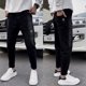thumbnail image 3 of Pantalones casuales para hombre, estilo coreano ancho, elegante, clásico, tendencia, ropa de calle, moda suelta, estética hippie, pantalones largos de algodón para hombre S, 3 of 5